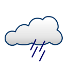 stark bewölkt, Regen
