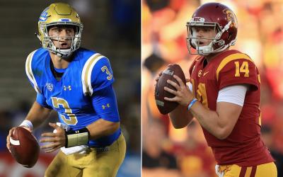 Josh Rosen (left), Sam Darnold and the Browns hold the key to New York's NFL future.