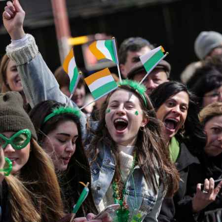 The Big Apple was bleeding green. Revelers rocked their best St. Patty's Day attire as they watched the annual parade march through Manhattan on March 17, 2018.