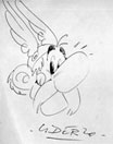 Originale Uderzo Zeichnung von Asterix