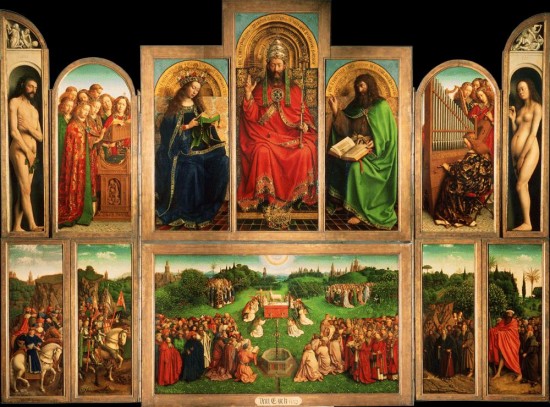Genter Altar, im geöffneten Zustand, Die Festtagsseite