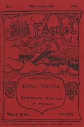 Cover der Urausgabe der „Fackel“, April 1899 (Quelle)