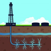 Schema einer Fracking-Bohrstelle (Bildquelle: thepilot.com)
