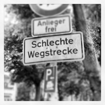 Schlechte Wegstrecke