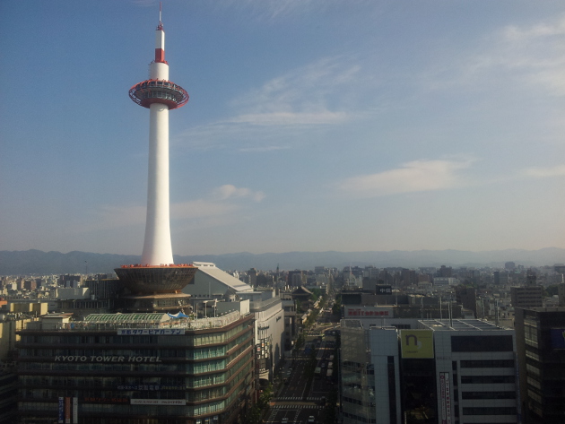 Blick vom Hotelzimmerfenster auf Kyoto