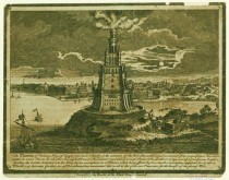 1700s Pharos of Alexandria Etching NYPL