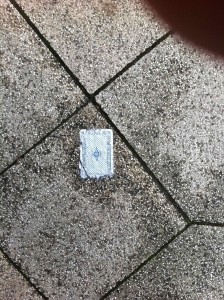 karte auf platte
