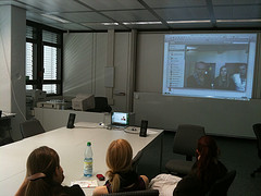 Skype-Zuschalte im Seminar "Lernen im Mitmachnetz"