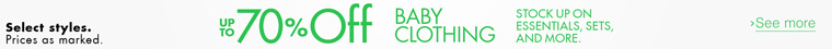 70% off Clothing