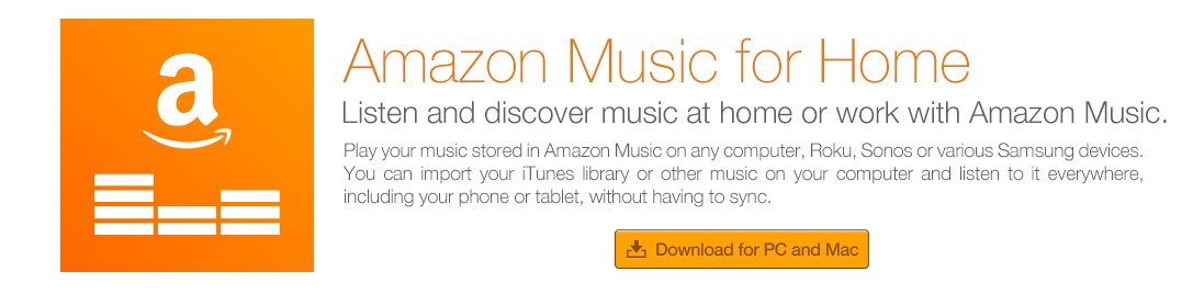 Amazon Music for Home. Your music. Simple. Smart. Fast.
