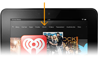 Music tab on Fire HD