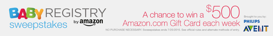 2014 Amazon Baby Registry Sweepstakes Brought to You by AVENT