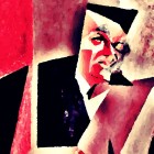 Image PD - based Portrait of Tristan Tzara by Lajos Tihanyi (1885–1938)