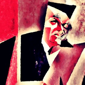 Image PD - based Portrait of Tristan Tzara by Lajos Tihanyi (1885–1938)