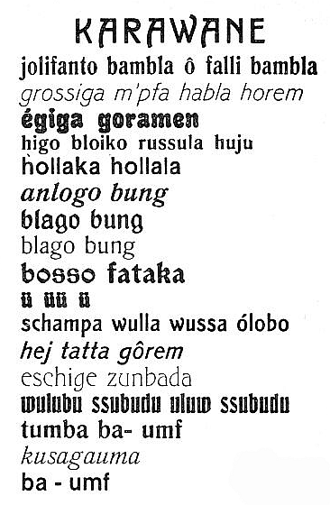 Hugo Ball: Karawane
