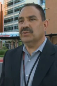A sheriff leaves his gun in a hospital bathroom.