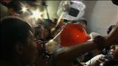Media and Police Scuffle During Hu Jintao Event