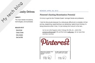 Where I've written a lot about Pinterest, innovation, technology.