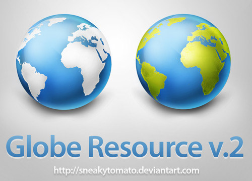 globe 60 High Quality Photoshop PSD Files For Designers