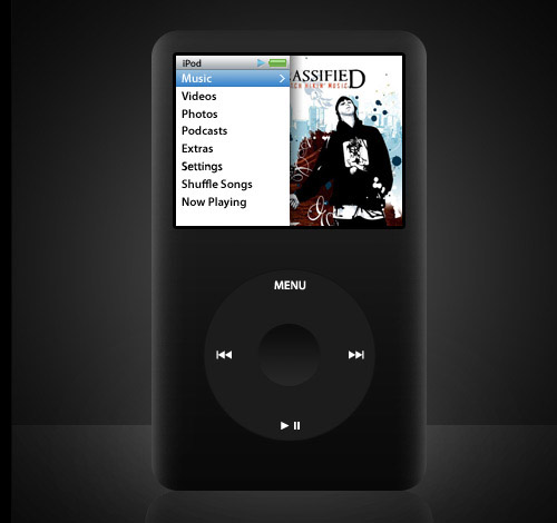 ipod classic 60 High Quality Photoshop PSD Files For Designers