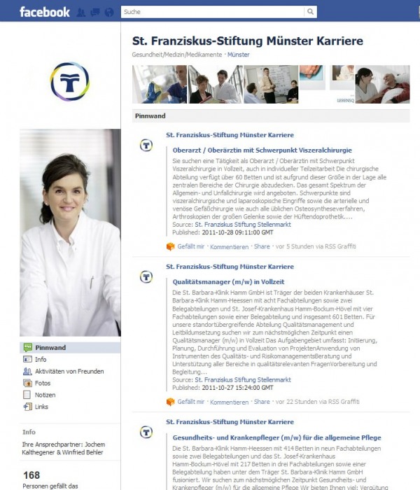 Facebook Page St. Franziskus-Stiftung Münster Karriere