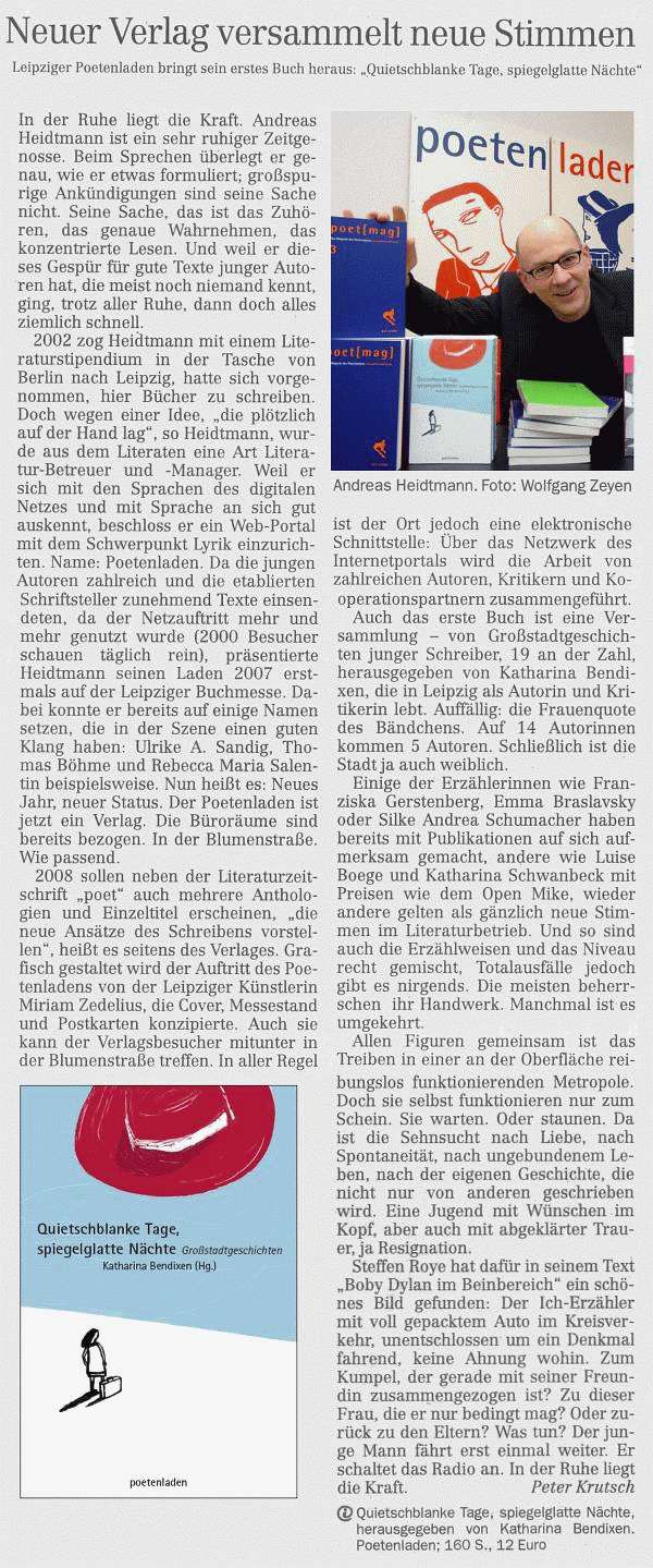 Leipziger Volkszeitung Januar 2008