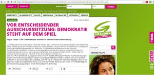 „Wenn die ÖVP die klare Mehrheit im Landtag daran hindert, das Rückübertragungsgesetz zum Wohle aller TirolerInnen zu beschließen,dann ist das nicht mehr demokratiepolitisch bedenklich, sondern ein demokratiepolitischer Wahnsinn! Es gibt eine demokratische Mehrheit im Landtag und diese darf nicht von einer schwarzen Minderheit in einem Ausschuss diktiert werden“. (Aussendung vom 26.3.2013)