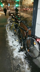 radl im schnee