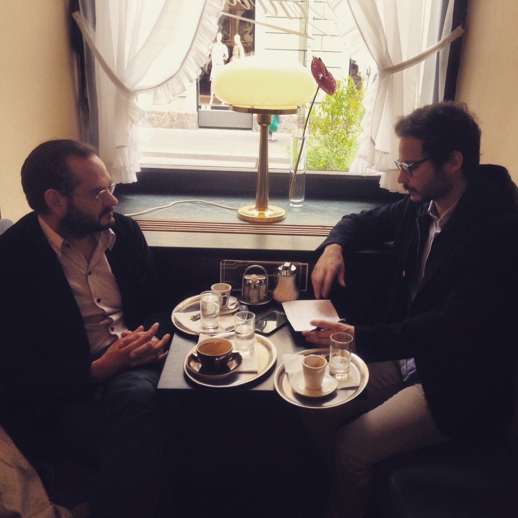 Der Schriftsteller Jonas Lüscher im Gespräch mit Felix Kozubek. | © Martin Senfter