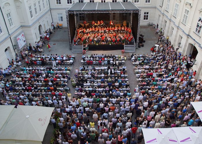 Eines der Highlights: Die "Stadtmusikkapelle Wilten" mit einem Volksmusik-Medley (Bild: www.promenadenkonzerte.at)