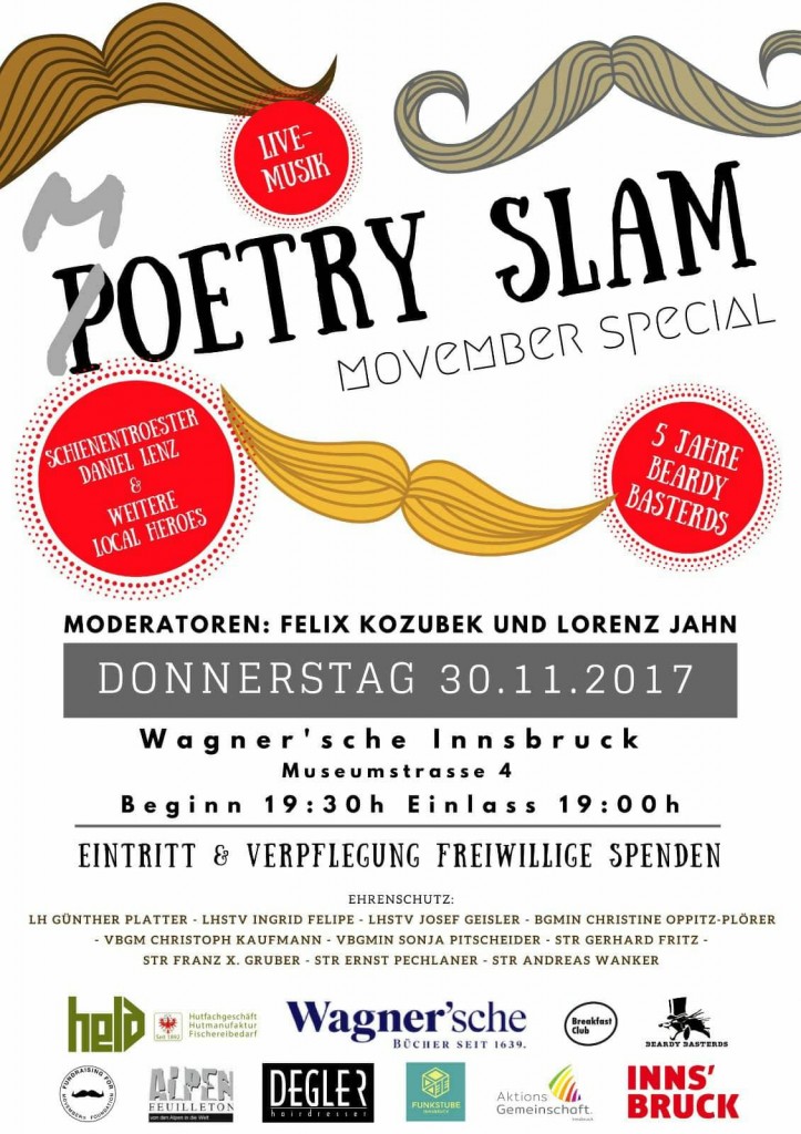 Moetry Slam 2017 Innsbruck Movember