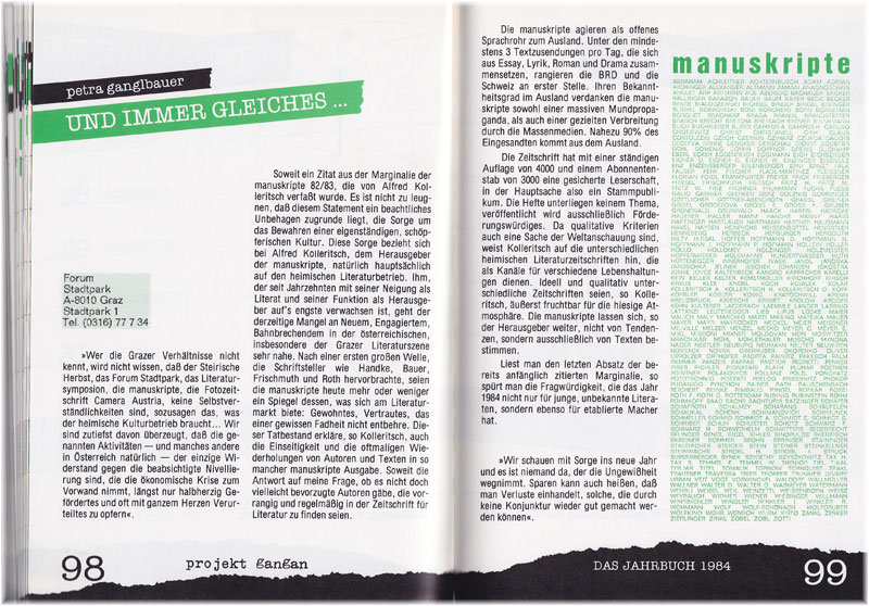 manuskripte 1984
