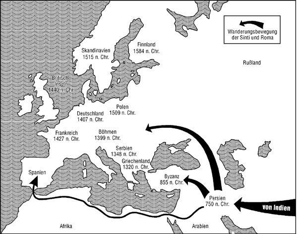 Der jahrhundertelange Weg nach Westen aus: Stichwort Sinti und Roma, S. 6-7