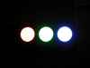 red green blue lights spots