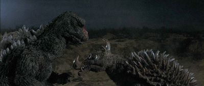 Godzilla und Angilas beraten ihr weiteres Vorgehen