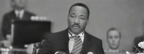 Martin Luther King, Jr. delivering his acceptance speech