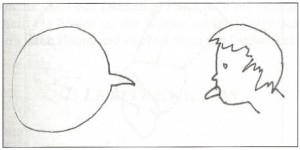 Zeichnung von Ghérasim Luca