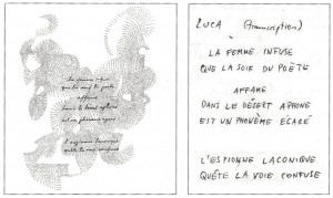 Zeichnung von Ghérasim Luca