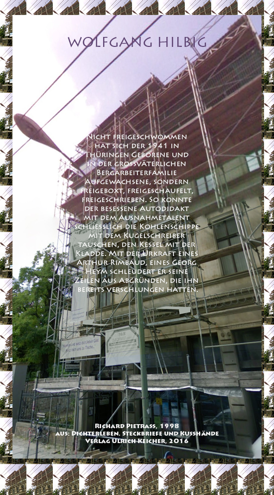 Beitragsbild von Juliane Duda zu Richard Pietraß: Dichterleben – Wolfgang Hilbig