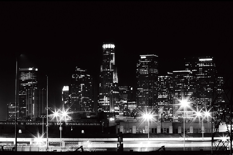 Los Angeles skyline 4th Str bridge by Al Bee, flickr