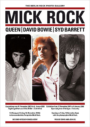 The Berlin Rock Photo Gallery. „Queen, David Bowie, Syd Barett - Meisterwerke von Mick Rock“