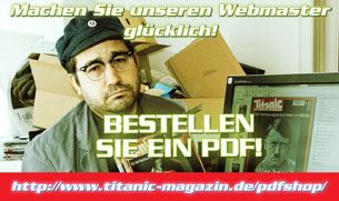 Sie glauben, das gute alte Handwerk sei ausgestorben? Weit gefehlt! Das ist Alexander Golz, Webmaster der TITANIC. Jeden Monat zimmert er aus Blut, Schweiß und Pixeln neue PDFs und wartet gespannt auf den Moment, in welchem er Ihr Exemplar mit einer Gravur zu einem zertifizierten Unikat veredeln darf. Er ist nur glücklich, wenn Sie glücklich sind! Und so einfach können Sie ihm Ihr Glück mitteilen: Bestellen Sie ein PDF!