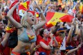 Spanische Fans in Madrid