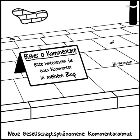 Cartoon 'Kommentararmut' von iqatrophie.wordpress.com
