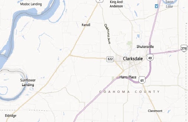 clarksdale map