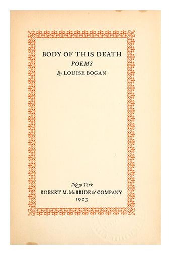 louise bogan body cover