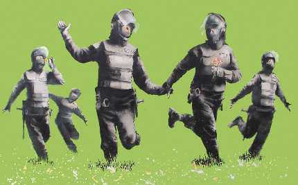riotcoppers by banksy
