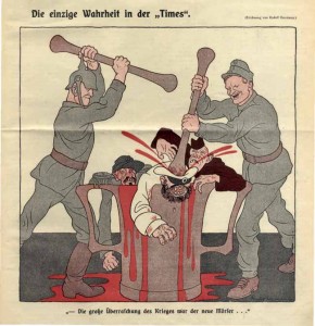 Österreichischer und deutscher Soldat schlagen Kriegsgegner in Mörser blutig