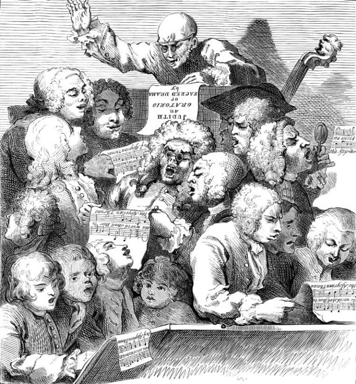 Hogarth_A Chorus of Singers_Lithographie_1732