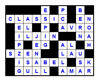 Schach-Kreuzwortraetsel - Loesung - November 2013 - Glarean Magazin